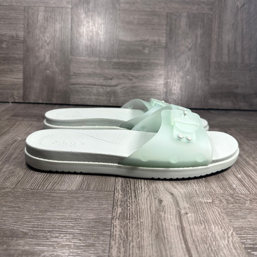 Dr. Scholls Womens Slide Sandals Size 9 Seafoam Green Jelly Slip On NEW
